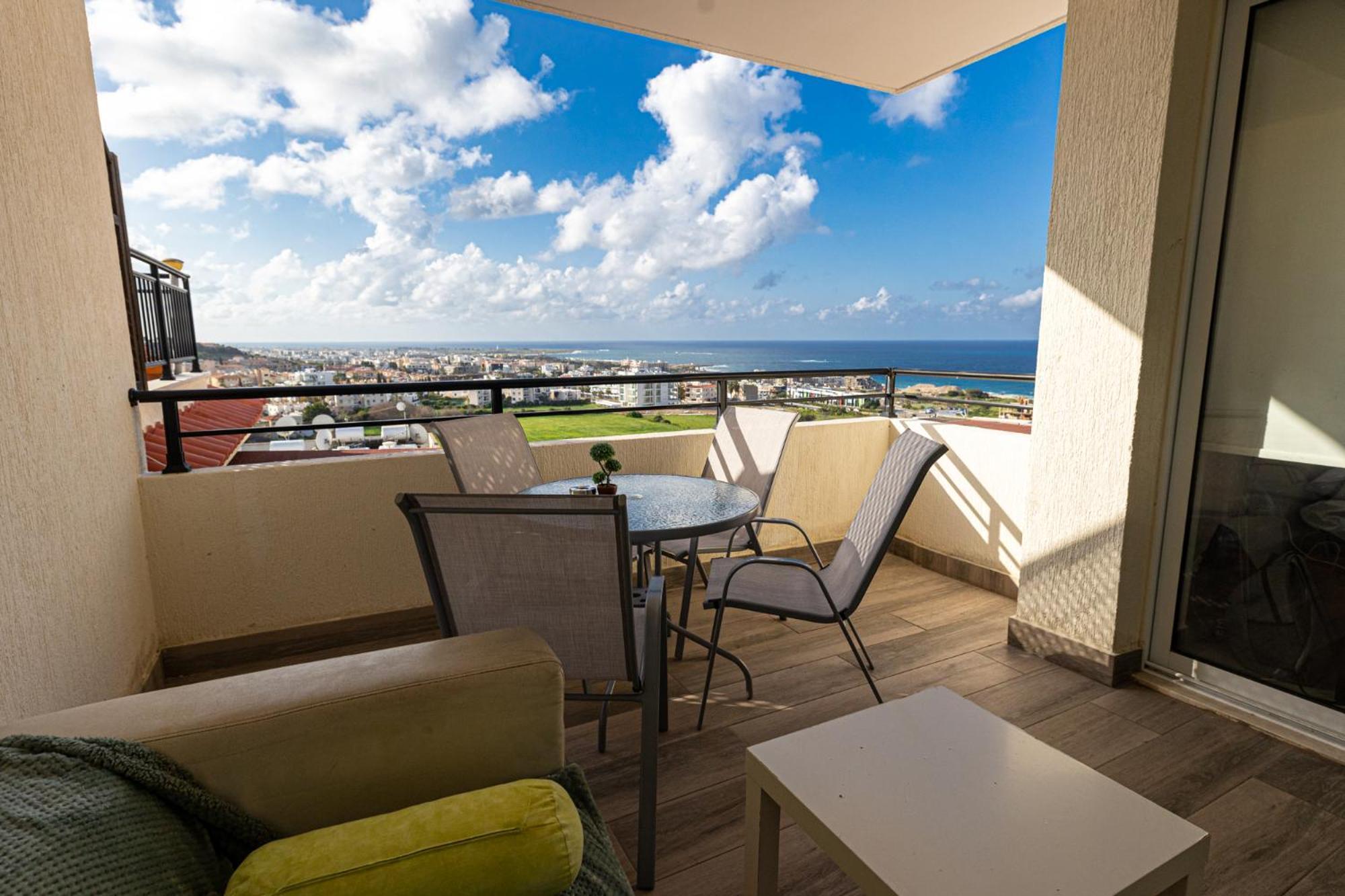 Ferienwohnung Eden Blue-Horizon 1B, Paphos, Sea View, Pool Konia Exterior foto