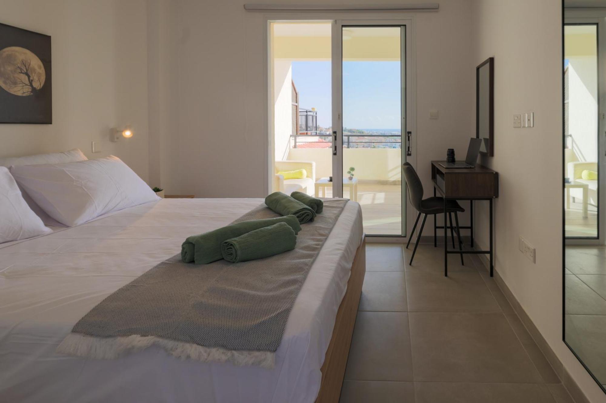 Ferienwohnung Eden Blue-Horizon 1B, Paphos, Sea View, Pool Konia Exterior foto